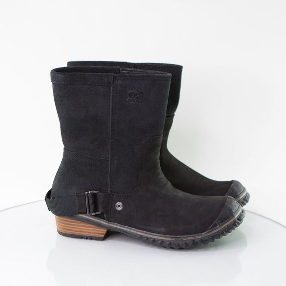 women's sorel slimshortie waterproof leather boots